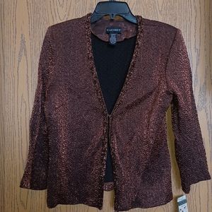 Cachet Copper Women's Sequence Open Front Cardigan